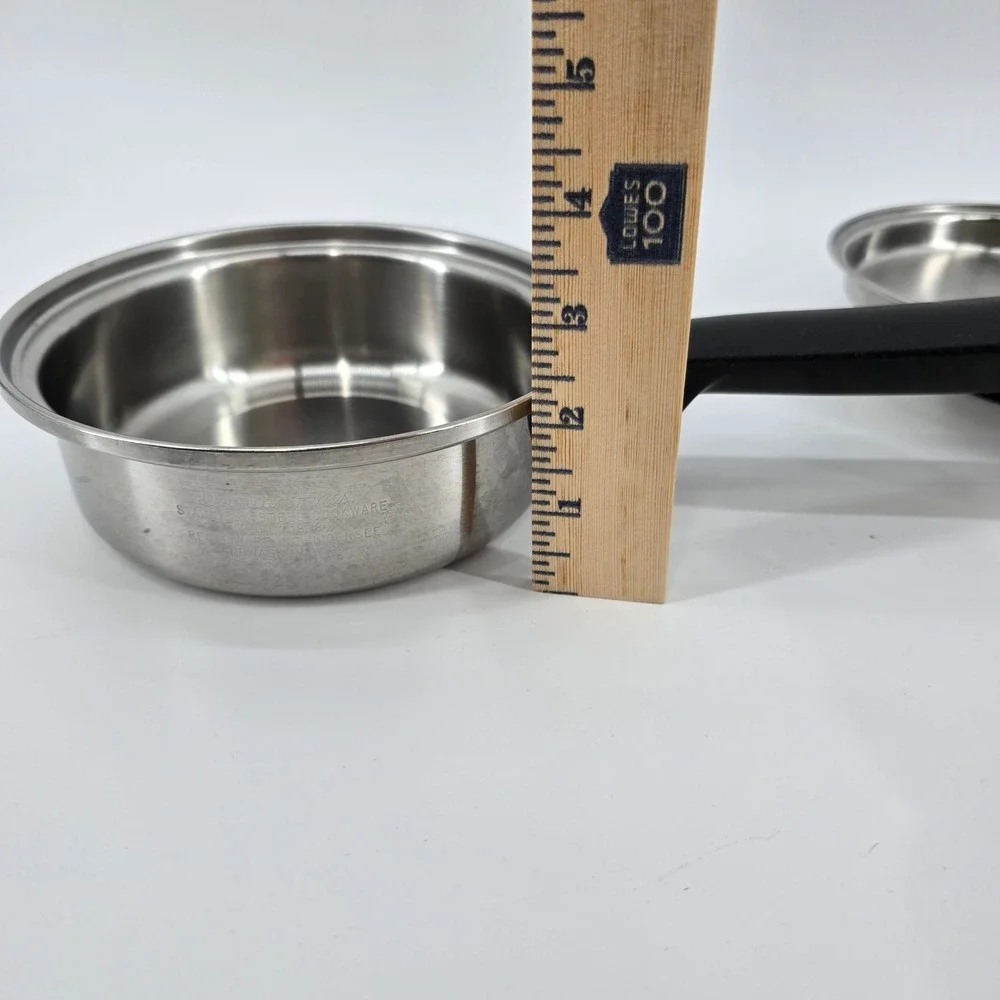 Duncan Hines Saucepan w/Lid 3-Ply 18-8 Stainless Steel Regal Ware Silver 1 Quart